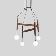 TREVOR Solid Wooden Chandelier for Dining Room, Living Room - Japanese Style