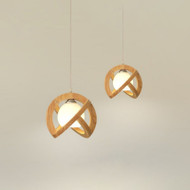 ZUOS Wooden Pendant Light for Dining Room & Living Room - Wabi-Sabi Style
