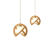 ZUOS Wooden Pendant Light for Dining Room & Living Room - Wabi-Sabi Style