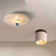 OASIA Yellow Travertine Ceiling Light for Dining Room, Bedroom & Living Room - Wabi-Sabi Style