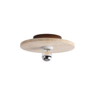 OASIA Yellow Travertine Ceiling Light for Dining Room, Bedroom & Living Room - Wabi-Sabi Style