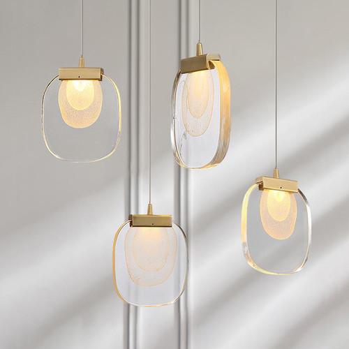 YVETTE Crystal Pendant Light for Bedroom, Dining Room & Living Room - Modern Style