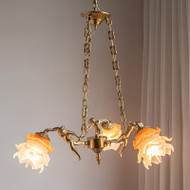 PASADENA Copper Chandelier for Dining Room & Living Room - Retro Style