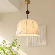 AMELIE Fabric Pendant Light for Bedroom & Living Room - French Countryside Style