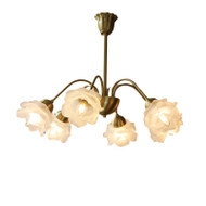 FLORA Copper Chandelier for Dining Room & Living Room - Retro Style