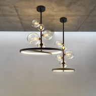 CELEUS Glass Pendant Light for Dining Room & Living Room - Modern Style