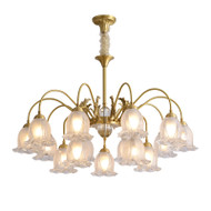 LIZ Copper Chandelier Light for Bedroom, Dining Room & Living Room - French Style