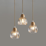 VIOLA Glass Pendant Light for Dining Room & Living Room - Japanese Style