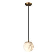 GAVIN Alabaster Ball Pendant Light for Bedroom, Living Room & Study - Nordic Style