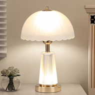 LAYLA Glass Table Lamp for Study, Living Room & Bedroom - Retro Style