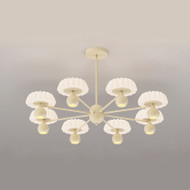 MAEMI Dimmable Metal Chandelier Light for Bedroom, Dining Room & Living Room - Cream Style