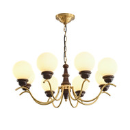 ESME Brass Chandelier Light for Bedroom, Living & Dining Room  - Vintage Style