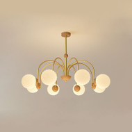 FRANCINE Glass Chandelier Light for Bedroom, Dining Room & Living Room - Modern Style