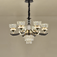 YVETTE Dimmable Crystal Chandelier for Dining Room, Bedroom & Study - Modern Style