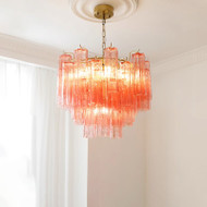 ROUGE Glass Chandelier Light for Bedroom, Living & Dining Room - French Style 
