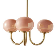 SALLY Glass Chandelier for Bedroom, Dining & Living Room - Cream Style