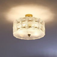 BEATRIX Glass Chandelier Light for Bedroom, Living & Dining Room - French Style