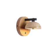 BETSY Yellow Travertine Wall Light for Bedroom, Dining & Living Room - Wabi-Sabi Style