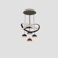 BAIRD Dimmable Aluminum Chandelier for Bedroom, Living & Dining Room - Contemporary Style