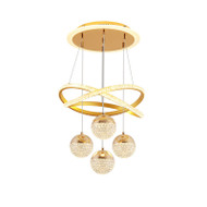 BAIRD Dimmable Aluminum Chandelier for Bedroom, Living & Dining Room - Contemporary Style