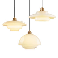 HARAWA Brass Pendant Light for Living Room, Bedroom & Dining Room - Modern Style