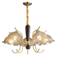 VIOLA Brass Chandelier for Living Room, Bedroom & Dining Room - Modern Style