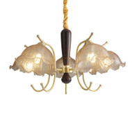VIOLA Brass Chandelier for Living Room, Bedroom & Dining Room - Modern Style