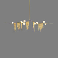 GABRIELLE Glass Chandelier Light for Kitchen Island, Living & Dining Room - Modern Style