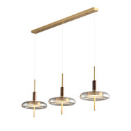 YELENA Brass Pendant Light for Living Room, Study & Dining Room - Modern Style 