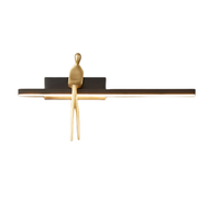 ROGER Brass Wall Light for Living Room, Bedroom & Study - Modern Style 