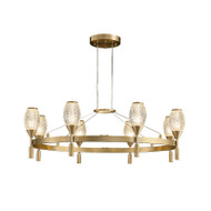 CLORIS Brass Chandelier Light for Bedroom, Dining & Living Room - Contemporary Style