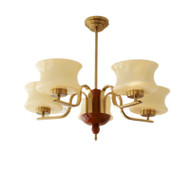 AIKE Wooden Chandelier Light for Living Room, Bedroom & Dining Room - French Style