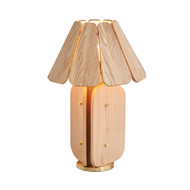 QUINN Brass Table Lamp for Living Room, Bedroom & Study - Wabi-Sabi Style