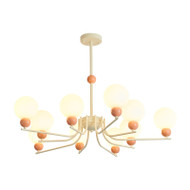 SOPHIA Metal Chandelier Light for Bedroom, Dining & Living Room - Cream Style