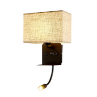CYRIL Fabric Wall Light for Bedroom, Coffee Shop & Living Room - Contemporary Style