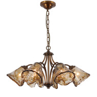 MATILDA Brass Chandelier Light for Study, Living Room & Bedroom - American Style