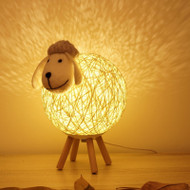 BRAYDEN Rattan Lamb Table Lamp for Living Room, Bedroom & Kid's Room - Modern Style
