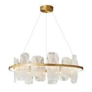 JOANNA Brass Chandelier Light for Living Room, Bedroom & Dining Room - Modern Style