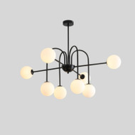 JULIE Glass Chandelier for Living Room, Bedroom & Dining Room - Modern Style