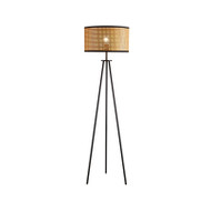 HINO Dimmable Rattan Floor Lamp for Bedroom, Living Room & Study - Japanese Style