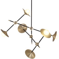 DEUX Metal Cymbal Chandelier Light for Living Room, Bedroom & Dining Room - Modern Style