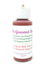 1 oz LIQUID RED IRON OXIDE PIGMENT 100% Natural Soap Dye Color Colorant Mineral Makeup Cosmetic Grade Oil Water Dispersable Dropper Bottle MELT AND POUR & COLD PROCESS SOAP
