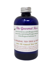 4 oz ORGANIC TEA TREE VINEGAR FACIAL TONER Face Astringent All Natural Anti Acne All Natural Apple Cider ALCOHOL FREE