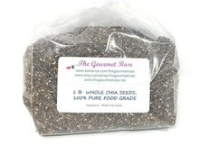 1 lb CHIA SEEDS Culinary Food Grade Chef 100% Natural Pure Baking Cooking Soap Making Exfoliant Exfoliates Smoothies Smoothie Vegan Omega 3 Superfood Super Food Antioxidant Iron Protein Omega-3
