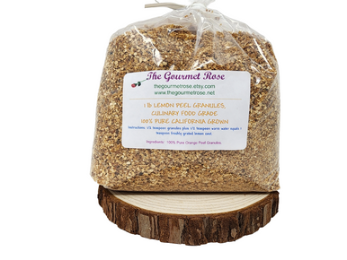 1 lb DRIED LEMON PEEL GRANULES Zest HIGH OIL CULINARY FOOD GRADE Herbs Citrus Rind Baking Cooking Citrus Limon Pound