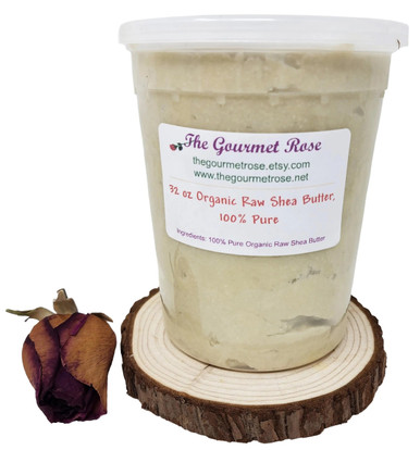 32 oz ORGANIC SHEA BUTTER Creamy Unrefined Raw Pure Fair Trade Natural Ivory Pure White Body Butter Lotion Cream Soap Additive African Ghana 2 lb