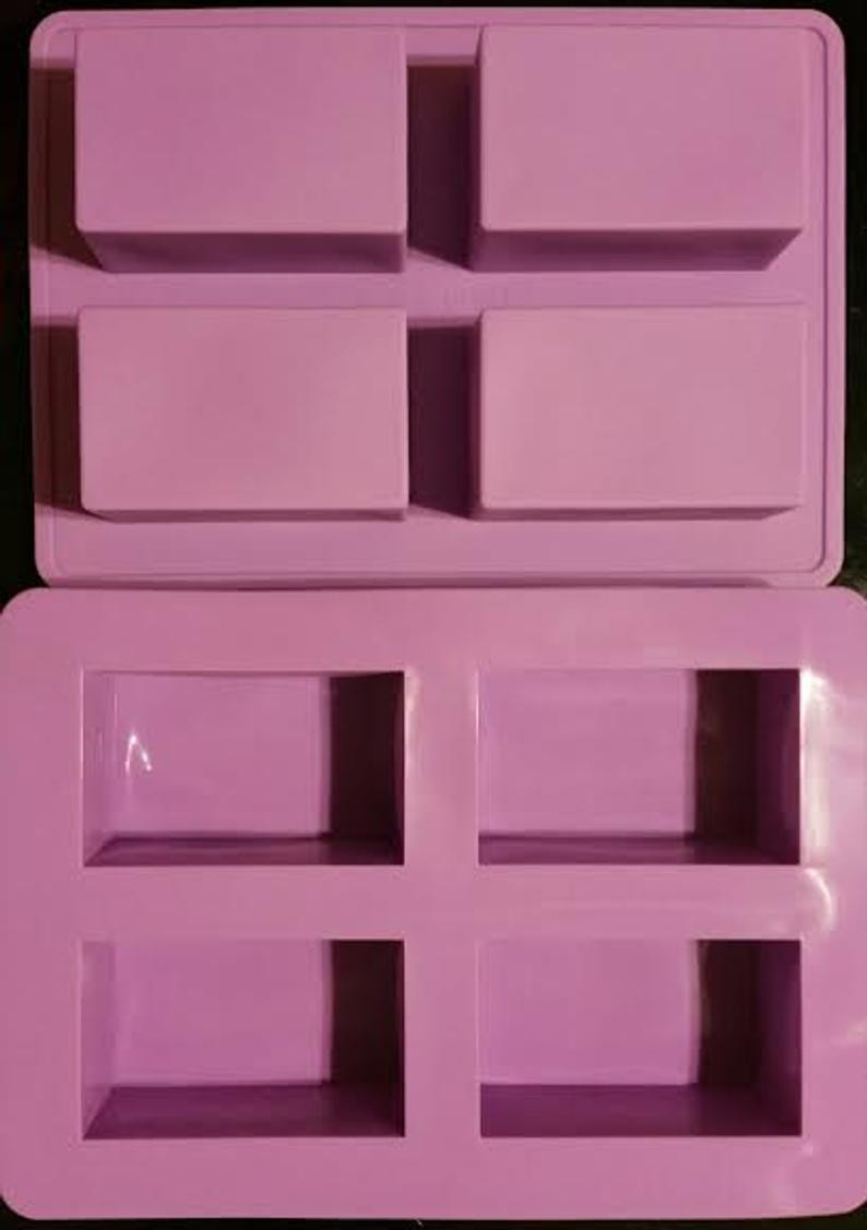 4 Cavity Silicone Rectangle Mold