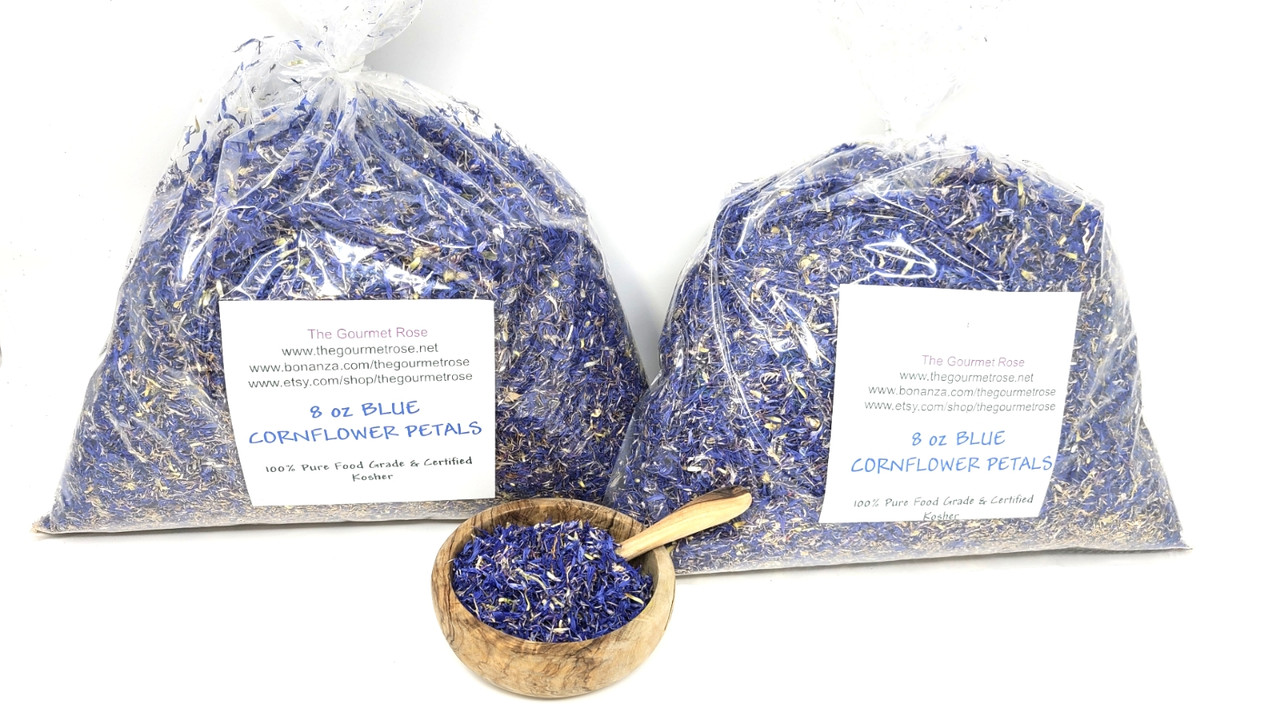 1 lb EDIBLE BLUE CORNFLOWER PETALS Dried Flowers Herbs 100 Natural Tea