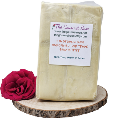 5 lb ORGANIC SHEA BUTTER Fair Trade Creamy Unrefined Raw African Pure All Natural Ivory White Body Butter Lotion Cream Soap Ghana Bulk Wholesale