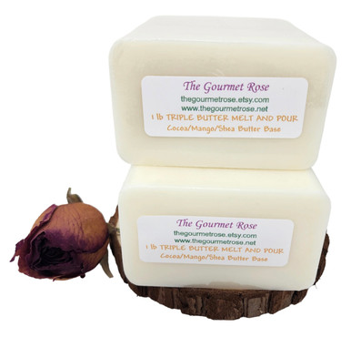 2 lb TRIPLE BUTTER MELT AND POUR SOAP Mango Shea Cocoa Butters Vegan Base 100% Natural Pure Glycerin Wholesale Bulk